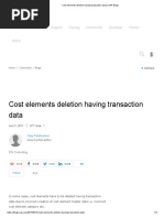 Cost Elements Deletion Having Transaction Data - SAP Blogs