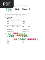 Math Olympiad Class 5 Sample Paper