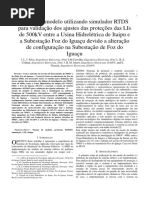 Ensaio de Modelo Utilizando Simulador RTDS para Validação Dos Ajustes Das Proteções Das LIs de 500kV Entre A Usina Hidrelétrica de Itaipu e A Subestação Foz Do Iguaçu