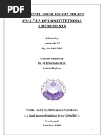 Analysis of Constitutional Amendments: Iii Semester - Legal History Project