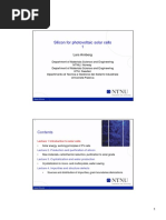 Silicon For Photovoltaic Solar Cells 1: Lars Arnberg