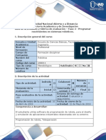 Guía de Actividades y Rúbrica de Evaluación Fase 4 Programar Movimientos en Sistemas Robóticos