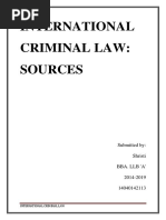 Sources of International Criminal Law