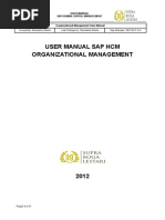 Sap HCM Organizational Management User Guide