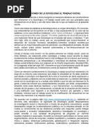 Aportaciones de La Sociologia Al Trabajo Social