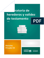 Declaratoria de Herederos y Validez Del Testamento