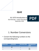 Quiz KU 1073 - Introduction To Information Technology