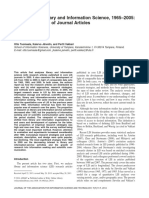 Evolution of Library and Information Science, 1965-2005: Content Analysis of Journal Articles