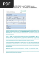 Mpresion Masiva de Boletas de Pago Desde Plame Con El Logo de Tu Empresa