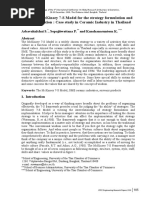 Using The Mckinsey 7-S Model For The Strategy Formulation and Implementation: Case Study in Ceramic Industry in Thailand