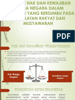 Harmoni Hak Dan Kewajiban Warga Negara Dalam Demokrasi Yang Bersumbu Pada Kedaulatan Rakyat Dan Musyawarah