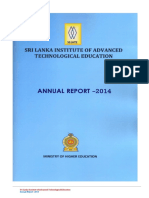 Annual Report Srilanka Institute of Advanced Technological Education 2014