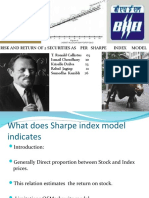 Risk and Return of 2 Securities As Per Sharpe Index Model