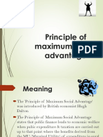 PubFin - Principle of Maximum Social Advantage