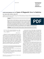 Overconfidence As A Cause of Diagnostic Error in Medicine PDF