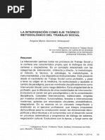 La Intervención Como Eje Teórico Meteorológico Del Trabajo Social