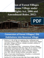 Conversion of Forest Villages Into Revenue Village