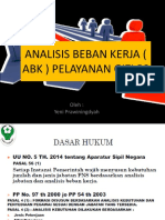 Analisis Beban Kerja (Abk) Pelayanan Gizi