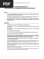 Consolidated and Separate Financial Statements: International Accounting Standard 27