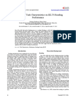 The Effect of Task Characteristics On IELTS Reading Performance