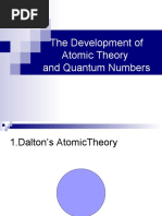 The Development of Atomic Theory and Quantum Numbers