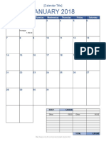 Budget Calendar