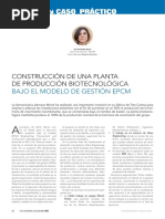 Articulo - Construccion de Una Planta de Produccion Biotecnologica Bajo El Modelo de Gestion Epcm PDF