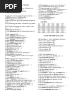 Exercícios Sobre Transitividade Verbal