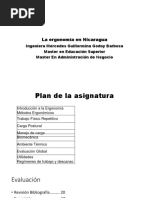 La Ergonomía en Nicaragua