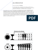 Distancia de Enfoque y Distancia Focal