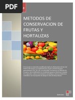 Metods de Conservacion de Frutas y Hortalizas