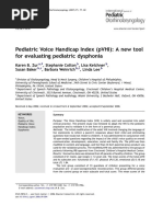 Pediatric Voice Handicap Index (pVHI) : A New Tool For Evaluating Pediatric Dysphonia