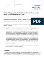 Energies: Effect of Temperature, Wettability and Relative Permeability On Oil Recovery From Oil-Wet Chalk