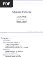 Advanced Statistics