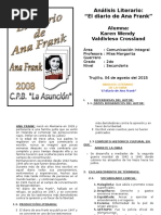 Análisis EL DIARIO DE ANA FRANK