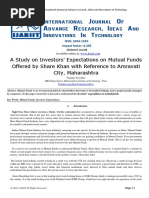 A Study On Investors' Expectations On Mutual Funds Offered by Share Khan With Reference To Amravati City, Maharashtra