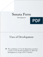 Sonata Form Developments