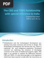 The CBD and TRIPS Relationship