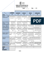 Rúbrica - Evaluación Final Pruebas Psicometricas Apicadas 2018-I