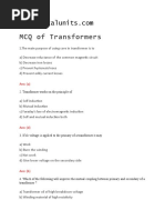 MCQ of Transformers