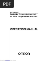 Operation Manual: E5Zn-Drt Devicenet Communications Unit For E5Zn Temperature Controllers