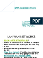 Lan and Inter-Working Devices: M.S.Chawla Sde (Computer) RTTC Rajpura