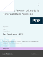 Seminario - Revisión Crítica de La Historia Del Cine Argentino - 2016