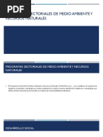 Programas Sectoriales de Medio Ambiente y Recursos Naturales