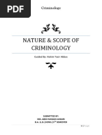 Nature Scope and Importance of Criminology