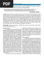 Advancement in Diagnostic Aids For Oral Premalignant Lesions: A Review