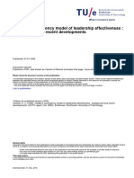 Fiedler's Contingency Model of Leadership Effectiveness: Background and Recent Developments