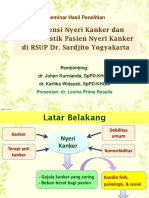 Prevalensi Nyeri Kanker Dan Karakteristik Pasien Nyeri Kanker Di RSUP Dr. Sardjito Yogyakarta