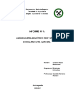 Analisis Granulometrico de Una Muestra Mineral