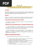 LEY #726 Ley de Bases de La Carrera Administrativa Y de Remuneraciones Del Sector Público